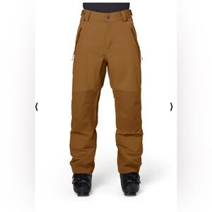 NWT Men's Flylow Chemical Ski Snow Pants XXL in Rye Articulated Knee M2-75
